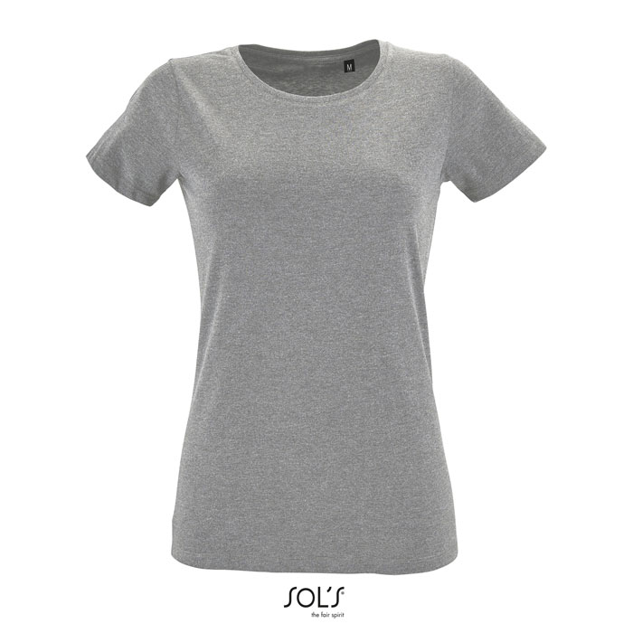 T-shirt coton personnalisé femme 150g - REGENT FIT Gris chiné